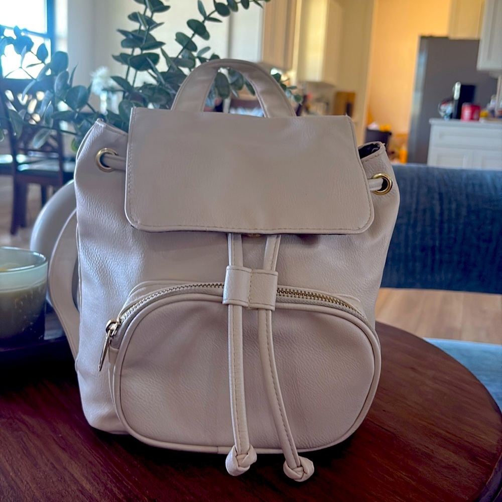 Mini Faux Leather Backpack